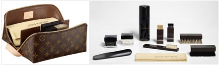 Louis Vuitton Ultra Rare Discontinued Monogram Shoe Care Kit Travel Set  ref.556241